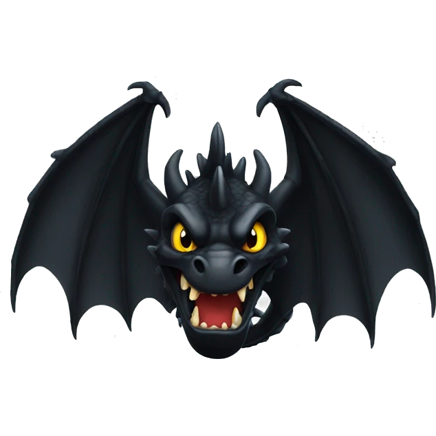Evil black dragon emoji