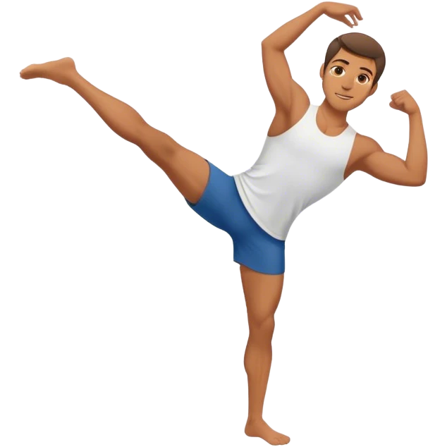 guy stretching emoji
