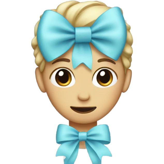 Light blue bow emoji