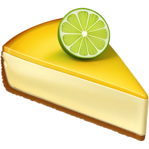 Mango key lime cheesecake slice  emoji