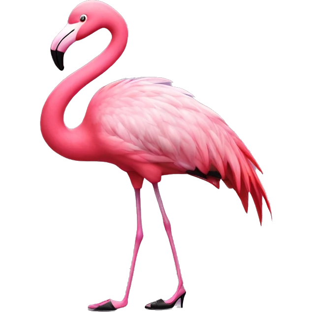 flamingo in high heels  emoji