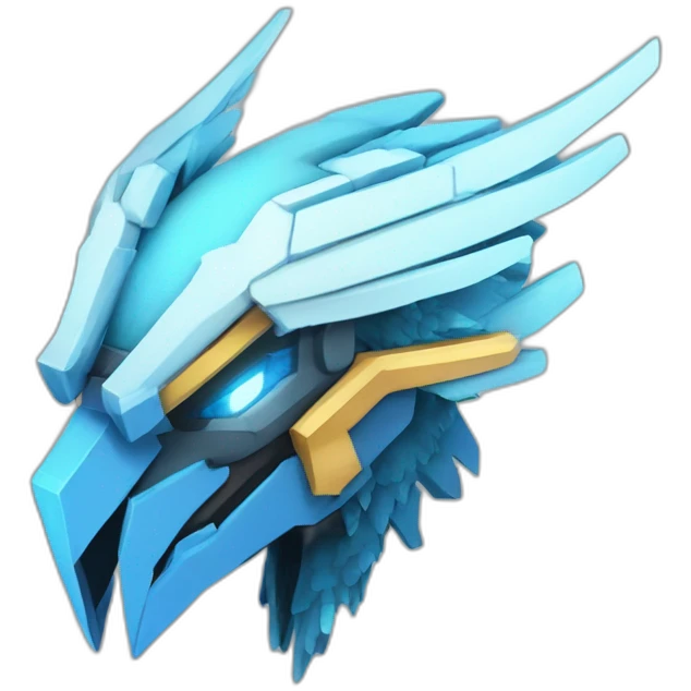 Minecraft Articuno Cyberpunk Head emoji