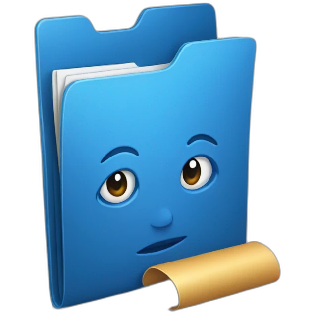 blue folder emoji