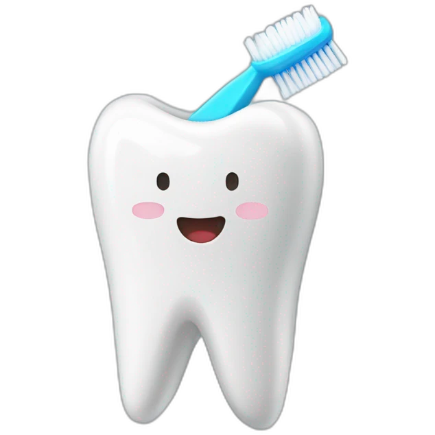 Child tooth brush emoji