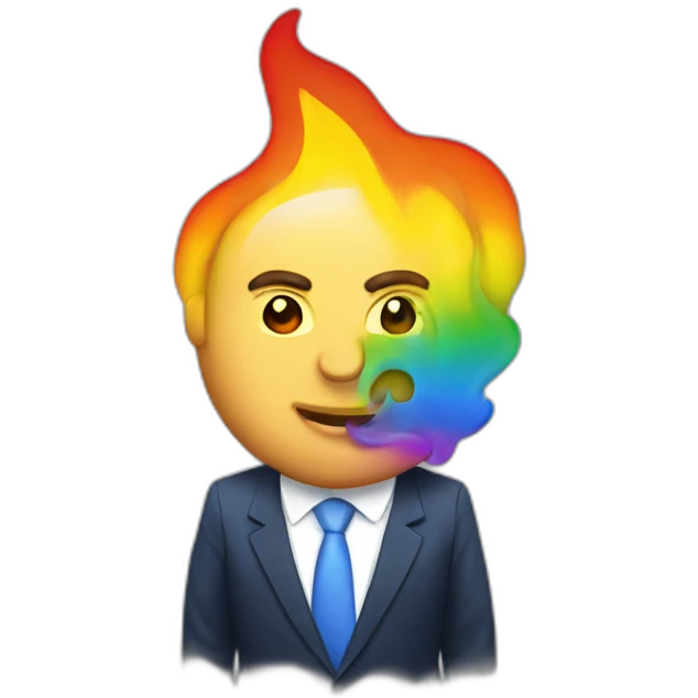 netanyahu burning lgbt rainbow emoji