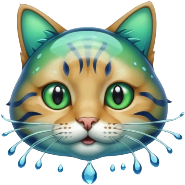 cat underwater emoji