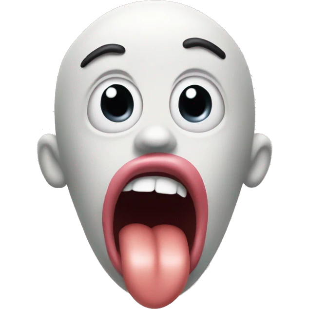tongue sticking out moving back and forth emoji