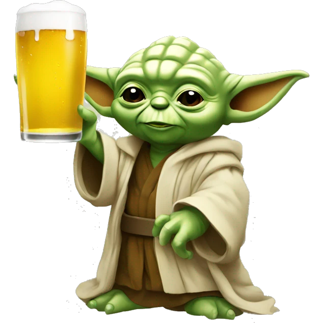 yoda qui boit une biere emoji