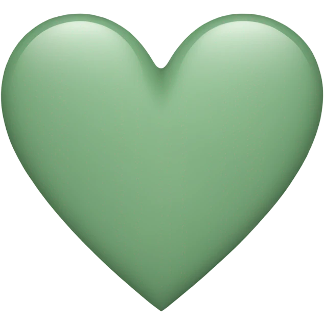Sage green heart emoji