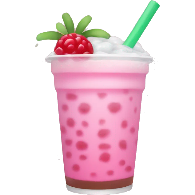pink boba drink emoji