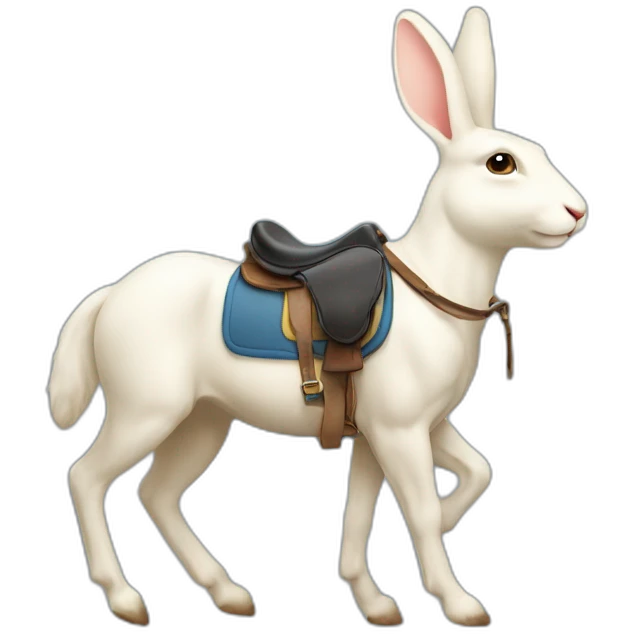 Lapin sur cheval emoji