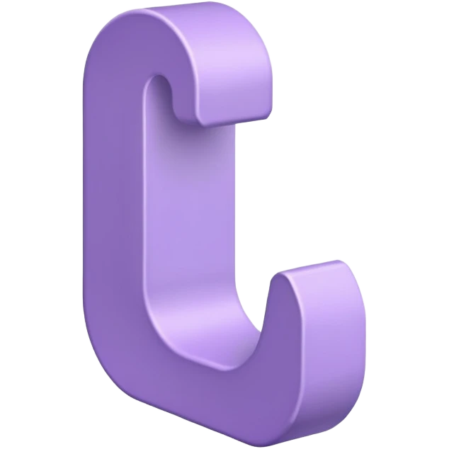Light purple paper hook emoji