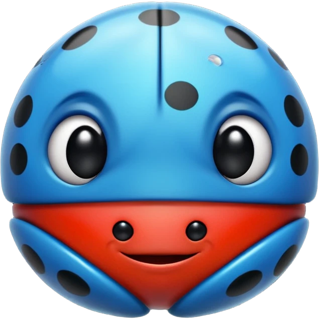 blue cute ladybug emoji