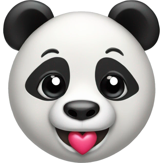 panda with heart eyes emoji