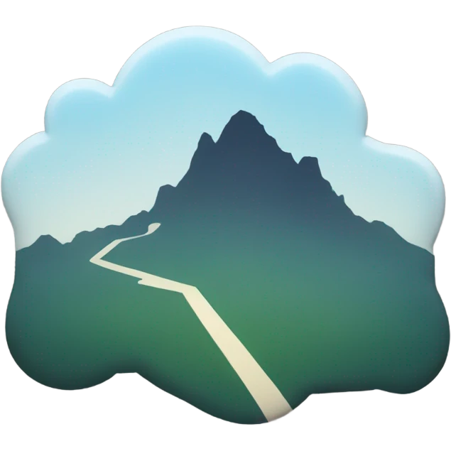location pin with mountain inside emoji