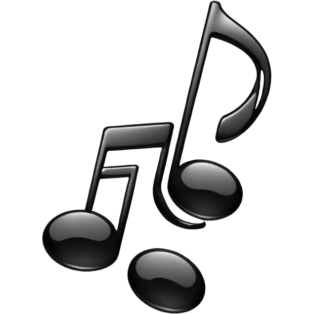 black music note emoji