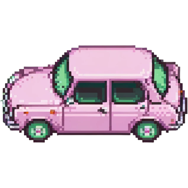 small pink car emoji