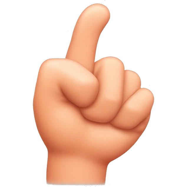 A thumb that is in a peach emoji