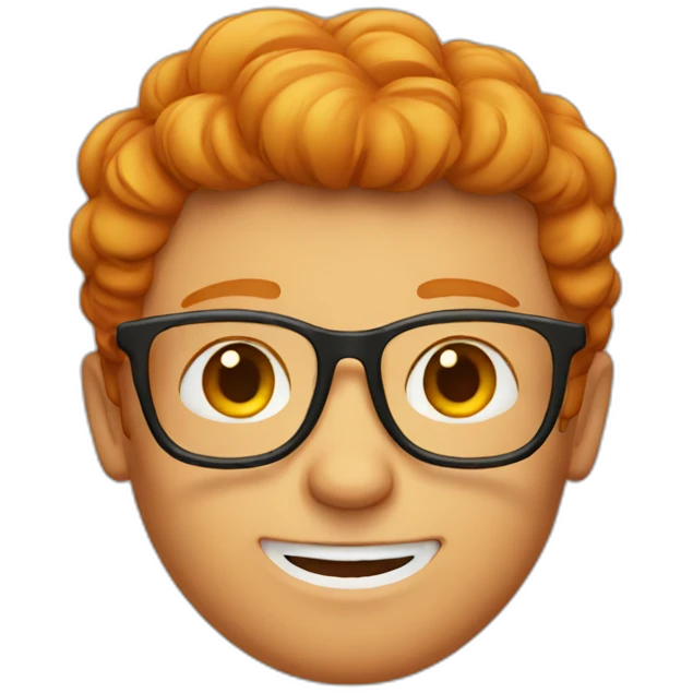 ginger guy with glasses emoji