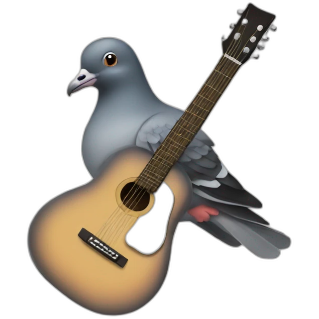 pigeon guitar emoji