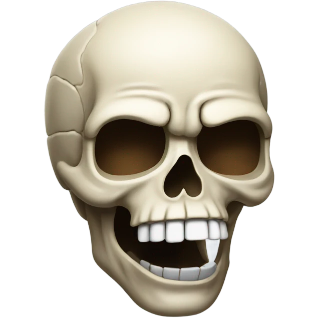 skull sticking its tongue out with a raised eyebrow emoji