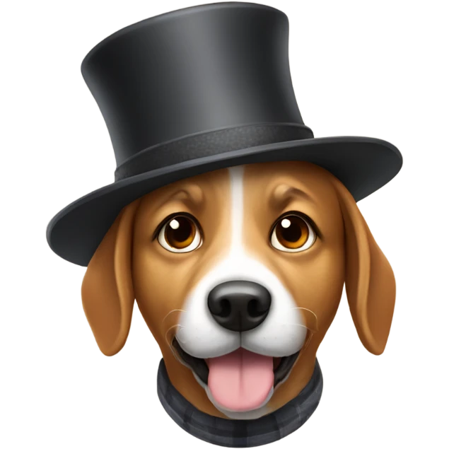 Dog with a hat emoji