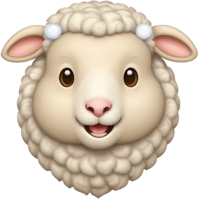 Excited sheep emoji
