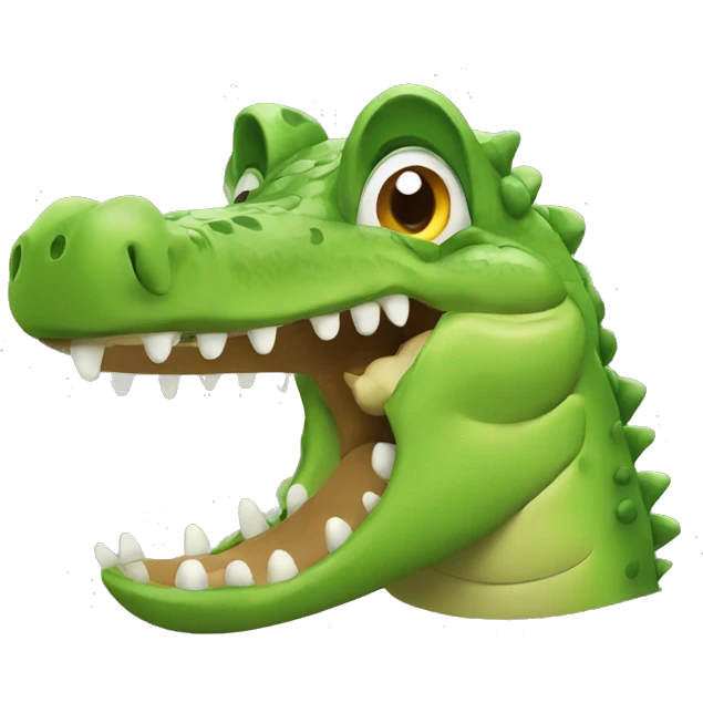 The crocodile does not understand emoji