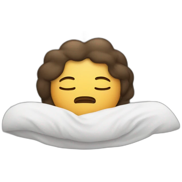 Sleeping on the bed with a do not disturb symbol emoji