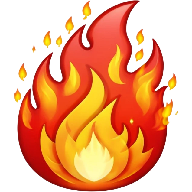 glitter red fire emoji