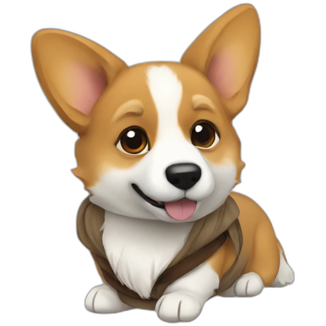 jedi corgi emoji