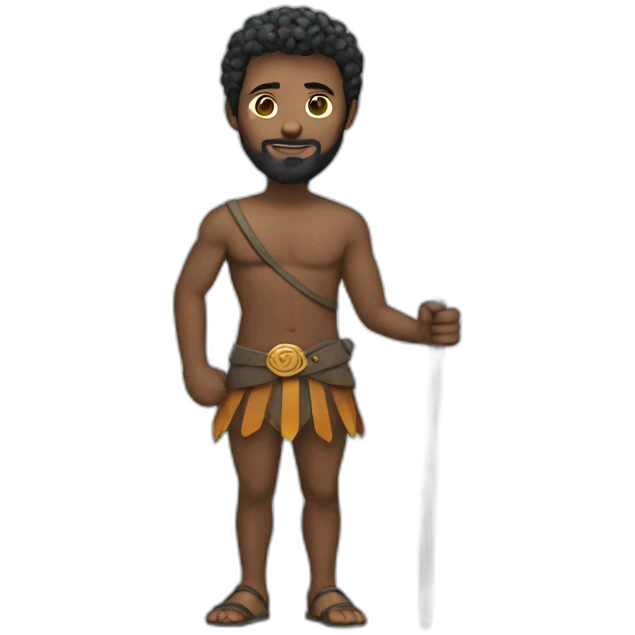 Man standing with a trident  emoji