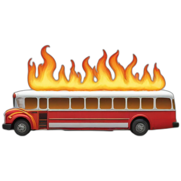 flaming bus emoji