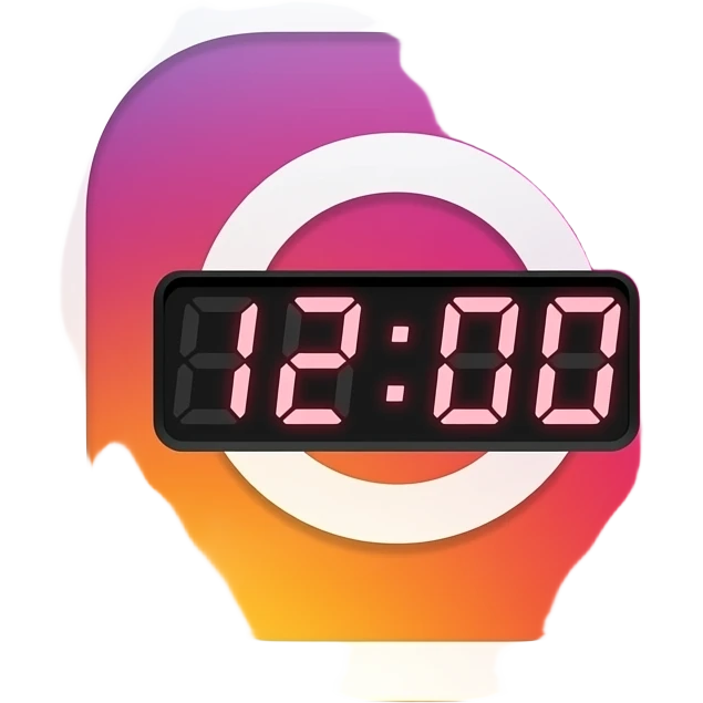 instagram logo used time emoji
