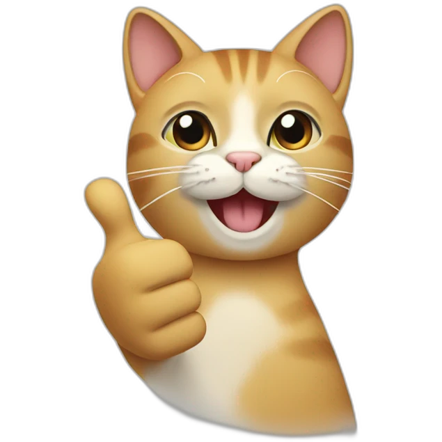 cat thumbs up emoji