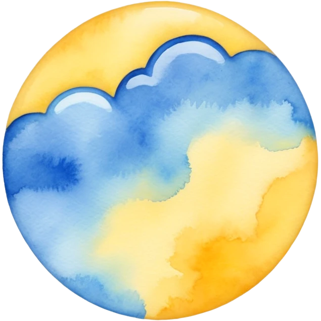 Sarı mavi emoji