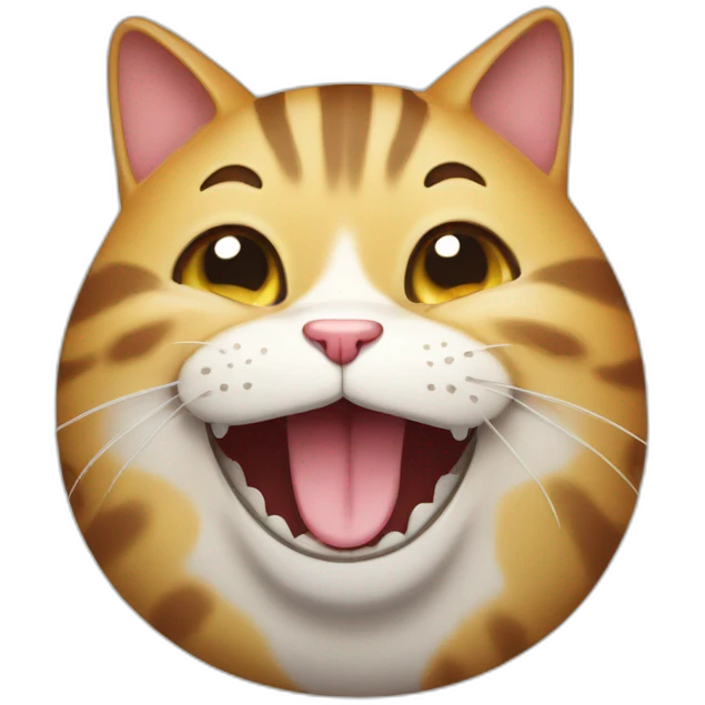 laugh-fat-cat emoji