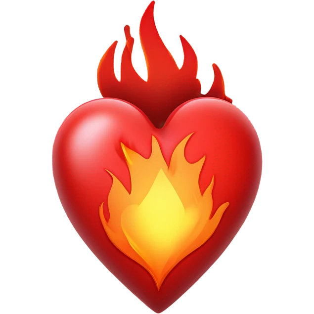 Heart on fire  emoji