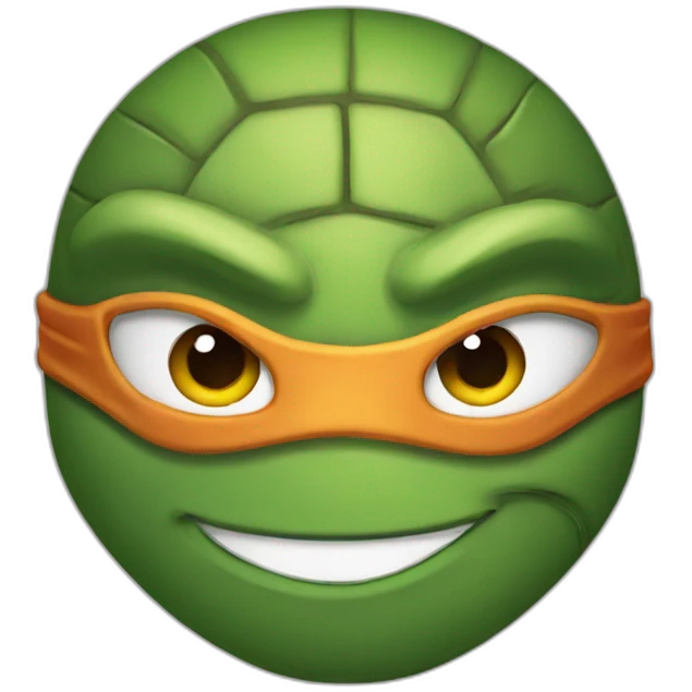 ninja turtle face emoji