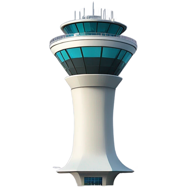 modern air traffic control tower, full size realistic emoji