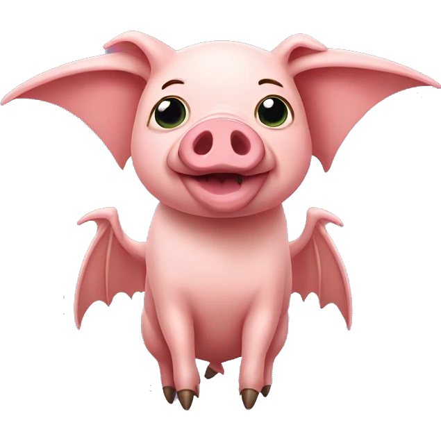 pig with pterodactyl wings emoji