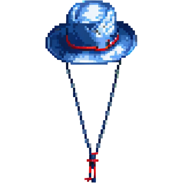 Синяя панамка со шнурком, no background emoji