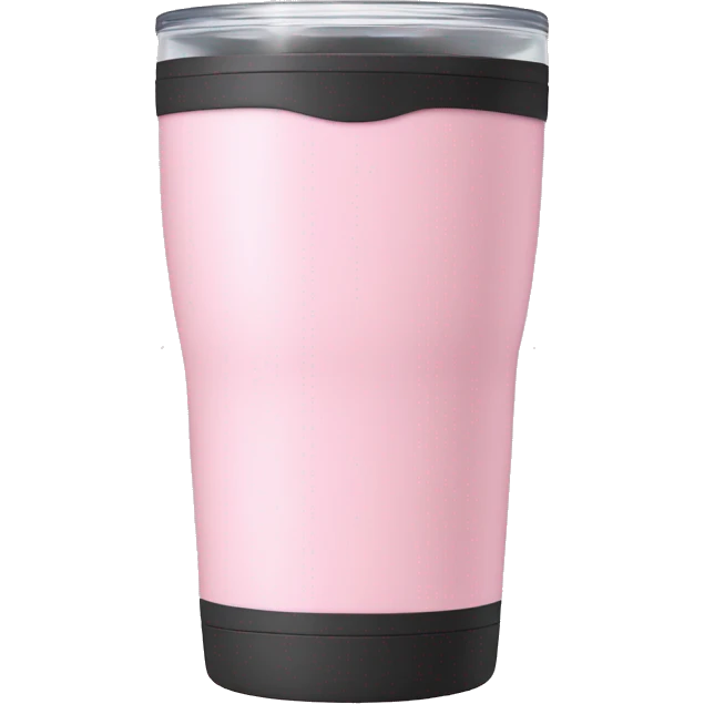 Light pink tumbler without face emoji