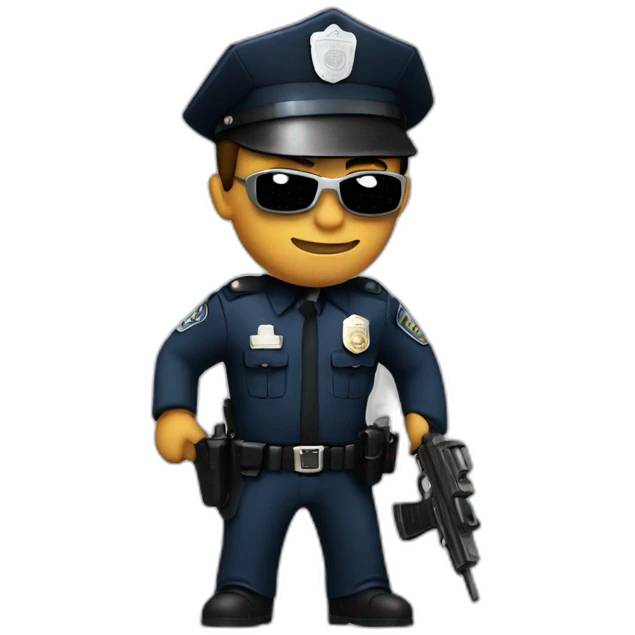 Police cop with a gun emoji