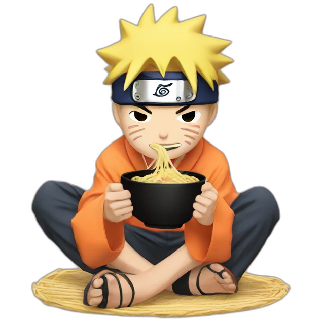 Naruto eating a ramen  emoji