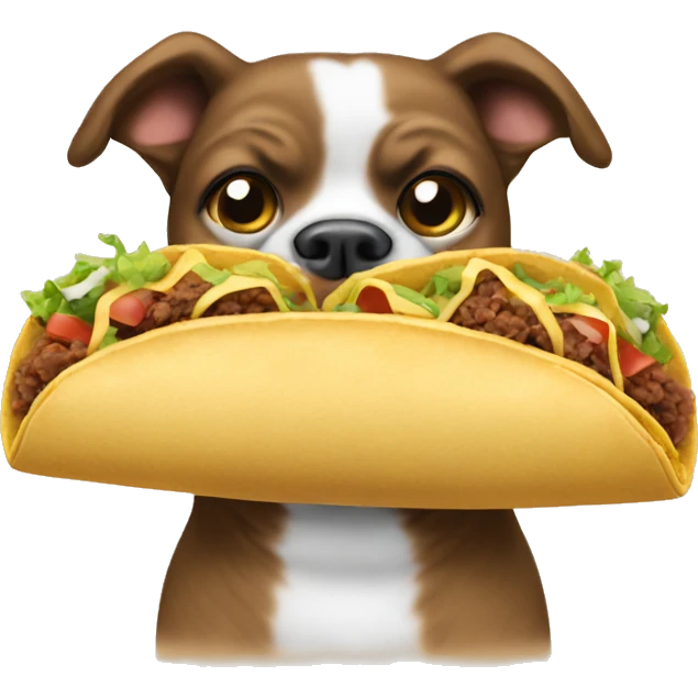 Dog eating a taco emoji