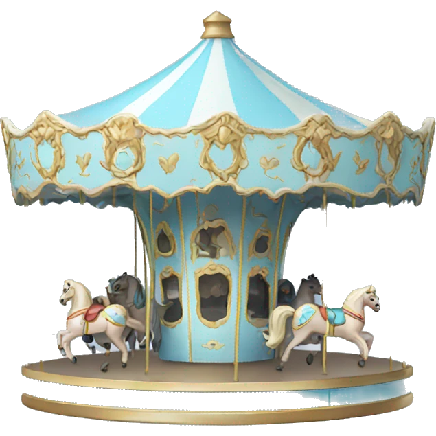 Pastel blue carousel emoji