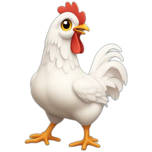Poulet qui danse animation  emoji