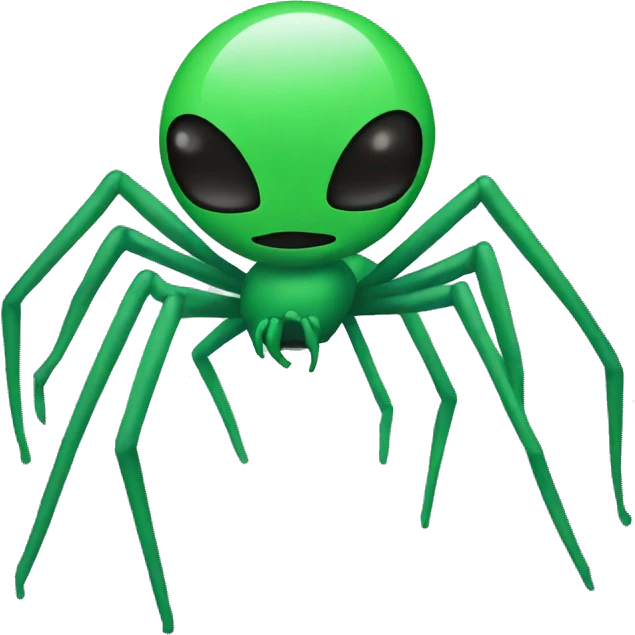 Green spider dancing  emoji