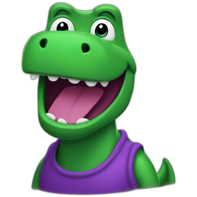 Barney dinosaur emoji